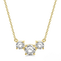Ashi Diamond Round Shape Past Present & Future Diamond Necklace