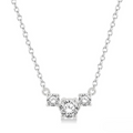 Ashi Diamond Round Shape Past Present & Future Diamond Necklace