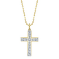 Shy Creations Diamond Cross with Faceted Bead Chain
