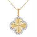 Clover Fluted Diamond Fashion Pendant