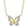 Shy Creations Diamond Butterfly Necklace