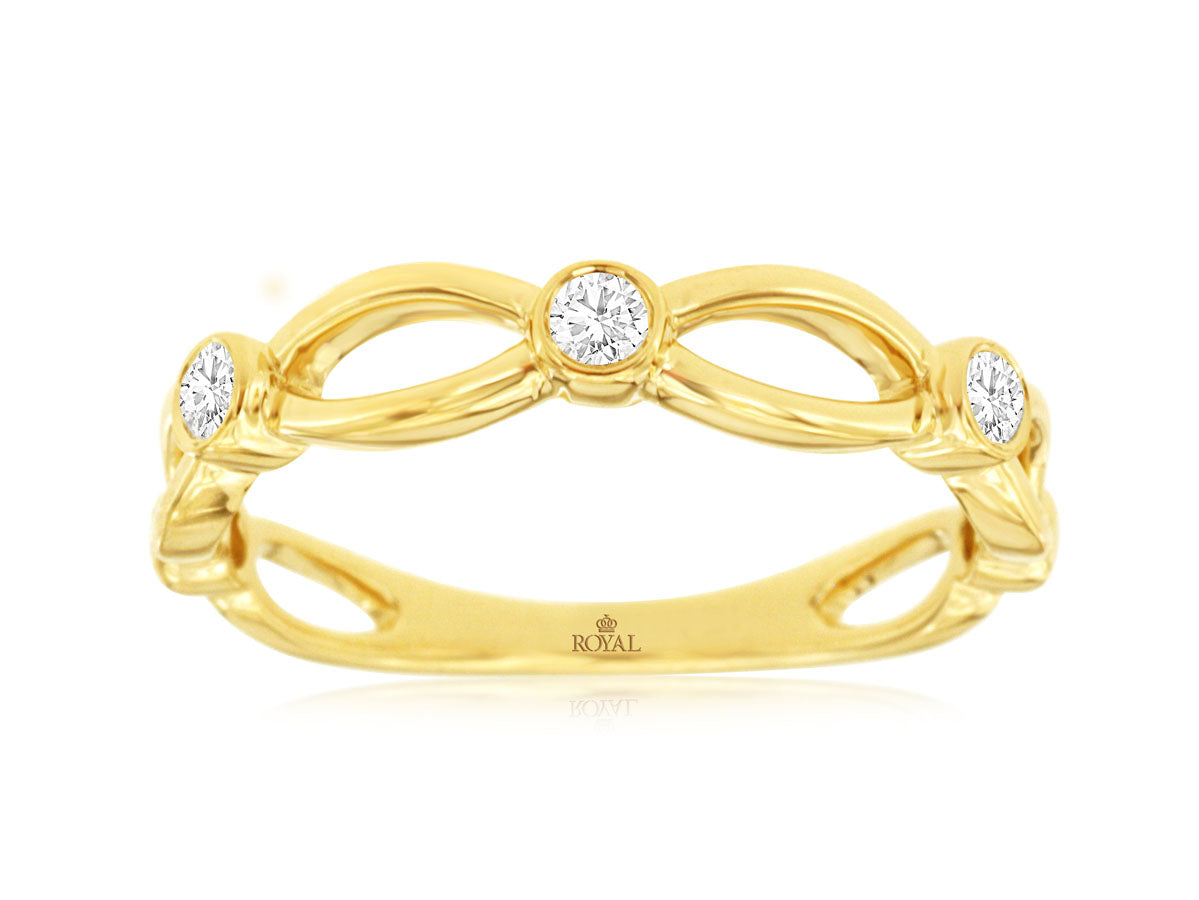 Royal Jewelry Manufacturing Diamond Open Link Band