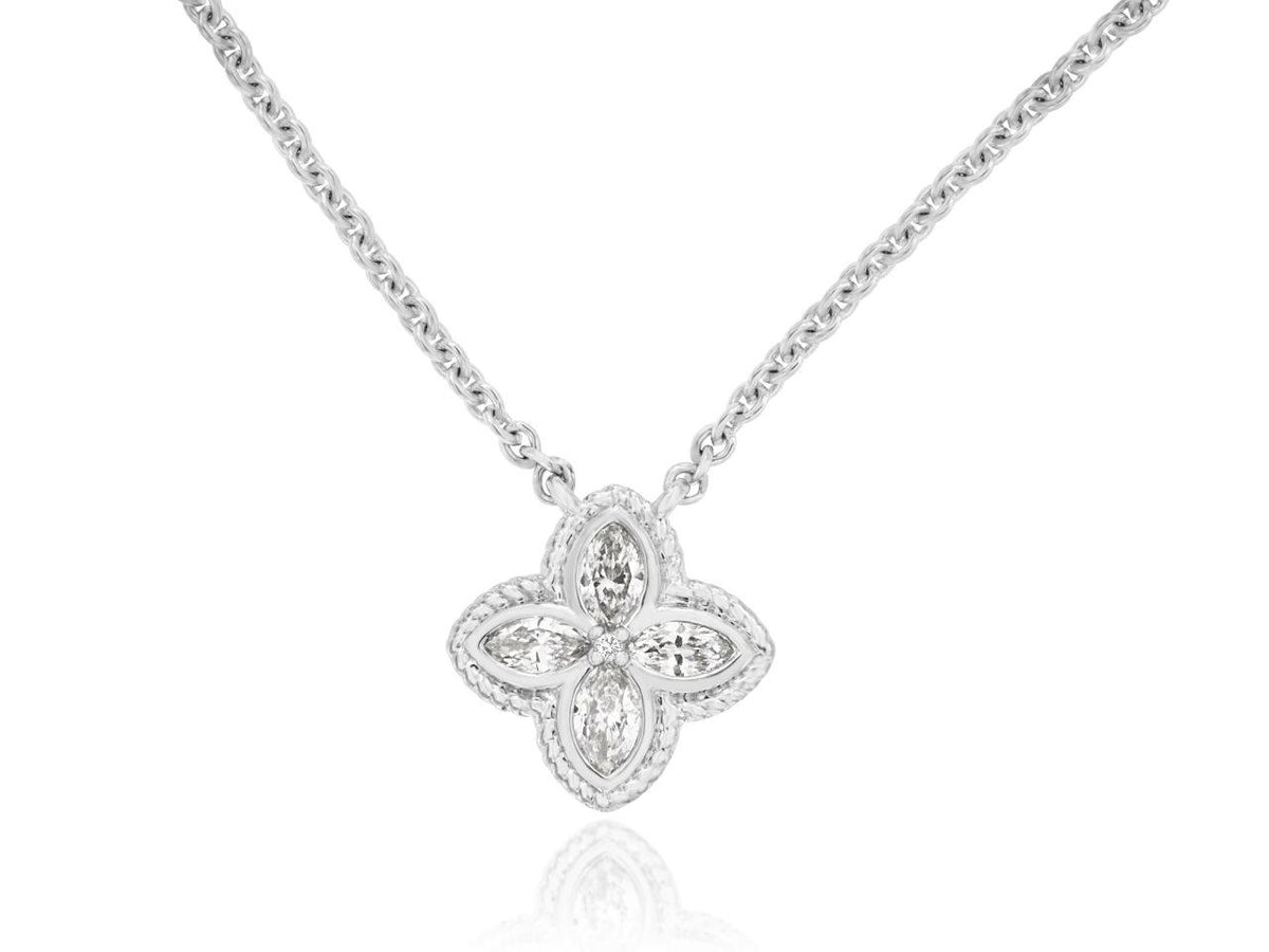 Royal Jewelry Manufacturing Floral Diamond Pendant