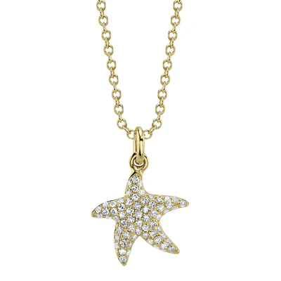 Shy Creations Diamond Starfish Pendant