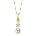 Shy Creations Diamond Crown Setting Faceted Ball Chain Necklace