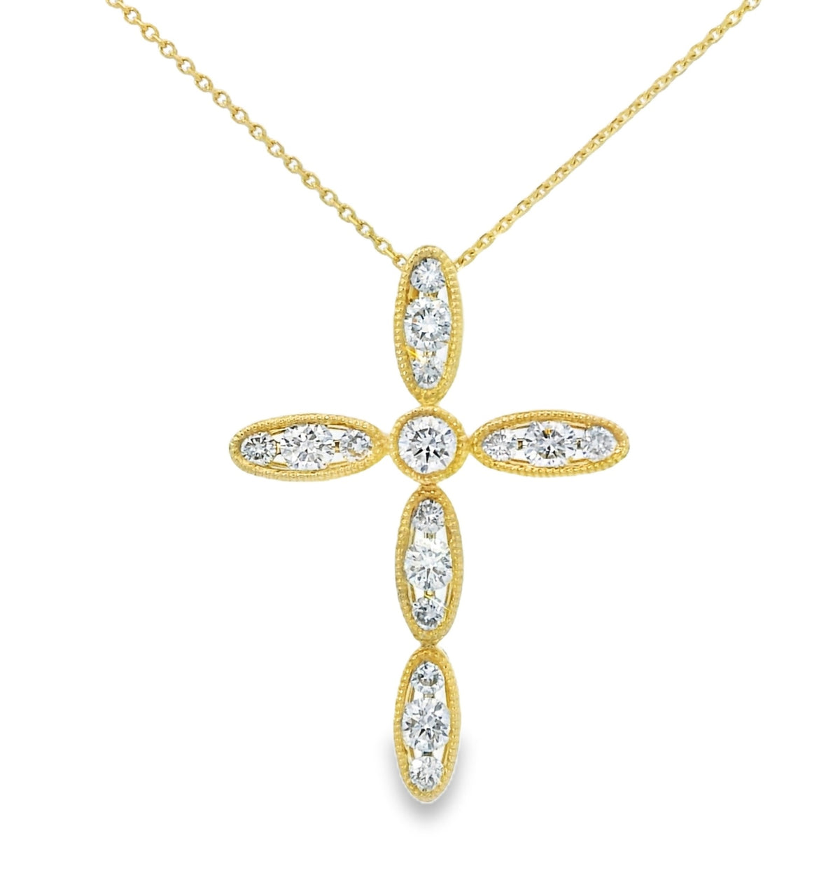 H.J. Namdar Beaded Diamond Cross