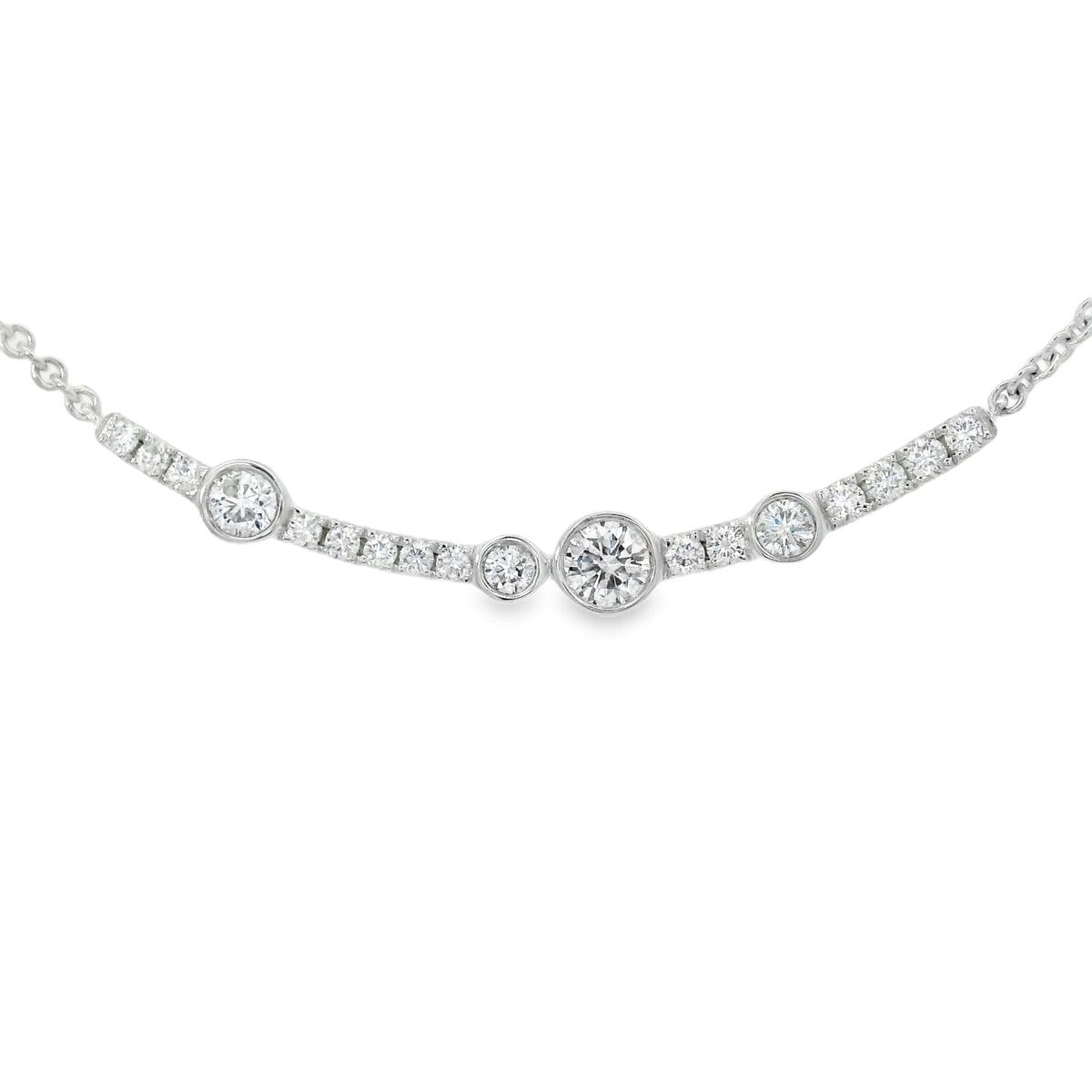 H.J. Namdar Bezel Smile Necklace, view 2
