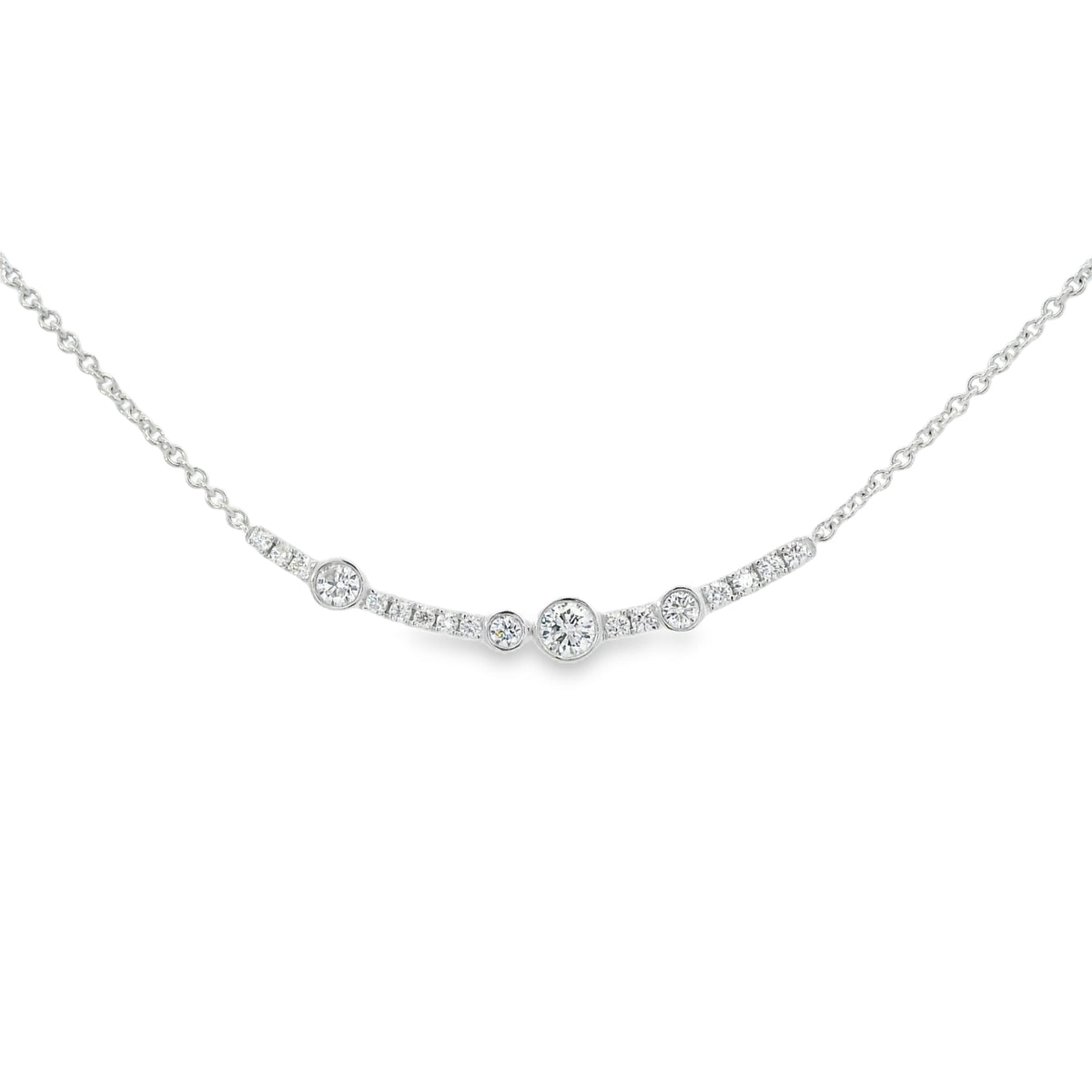 H.J. Namdar Bezel Smile Necklace