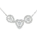 Arya's Collection Mixed Cut Diamond Three Stone Pendant