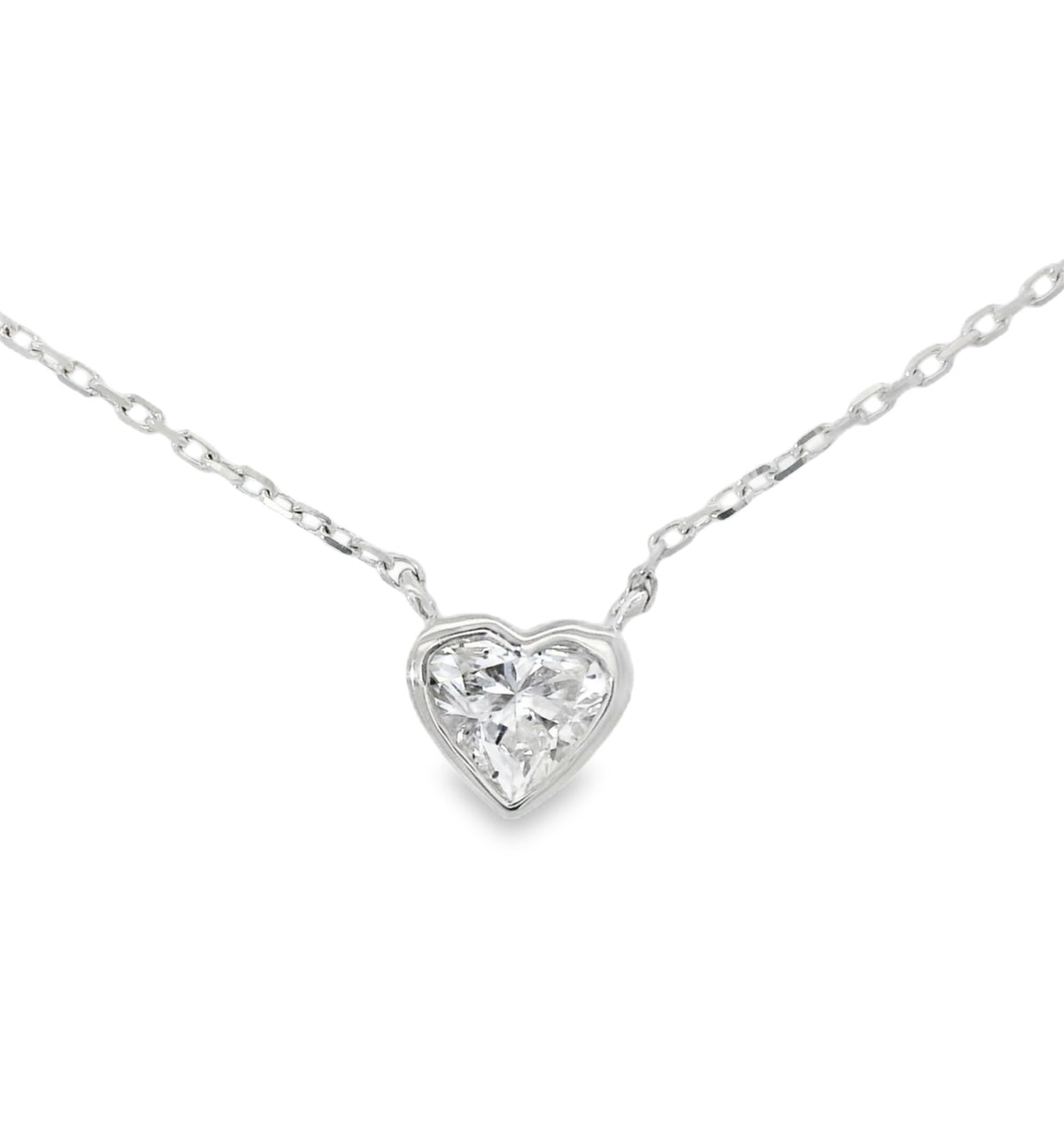 Unison Jewelry Diamond Heart Bezel Pendant