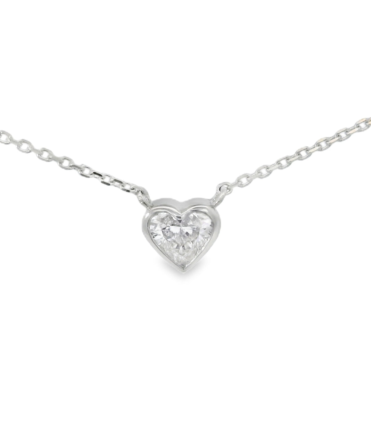 Unison Jewelry Diamond Heart Bezel Pendant