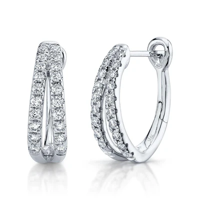 Shy Creations Diamond Oval Huggie Earrings