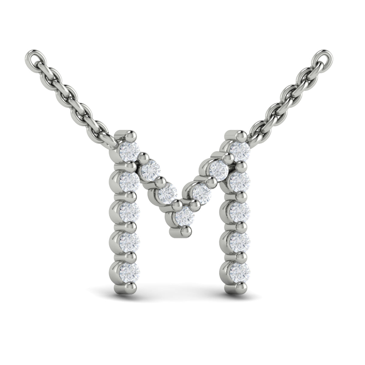 Vlora Jewels Diamond Alphabet Pendant Necklace, M