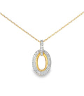 H.J. Namdar Pave Diamond Oval Drop Pendant