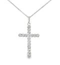 H.J. Namdar Diamond Beaded Bezel Cross Pendant