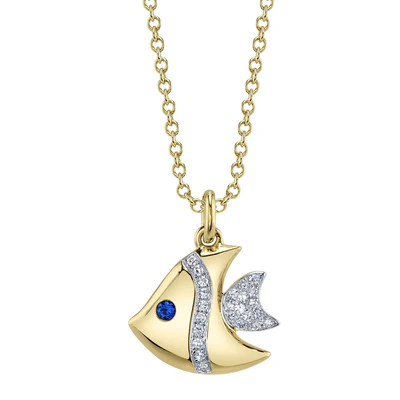 Shy Creations Diamond Fish Pendant
