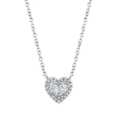 Shy Creations Pear Diamond Heart Pendant