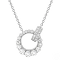 Diamond Interlocked Circle Pendant