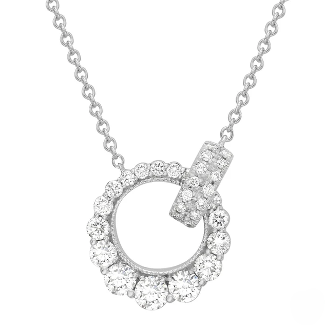 Diamond Interlocked Circle Pendant