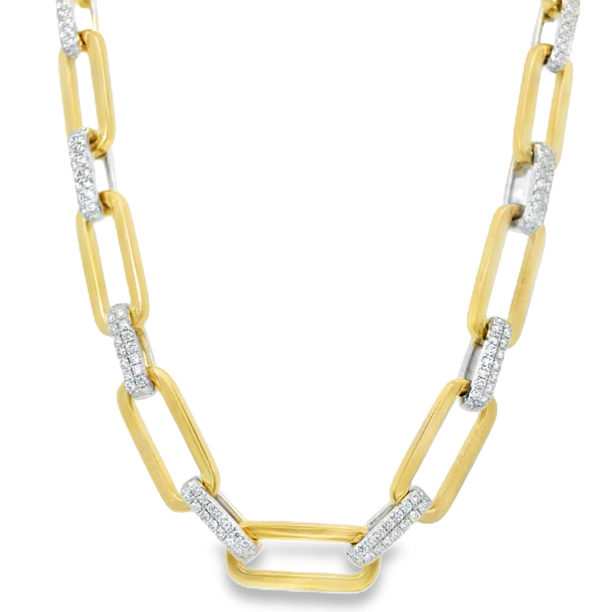 H.J. Namdar Two Tone Link Necklace