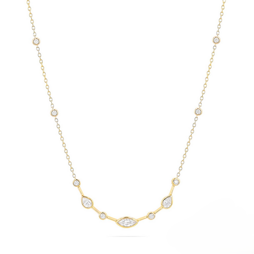Ashi Diamond Couture Duchess Marquise Pear Bezel Necklace