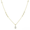 Pear Shape Bezel Set Drop Necklace