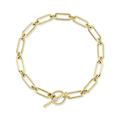 Shy Creations Gold Paperclip Bracelet