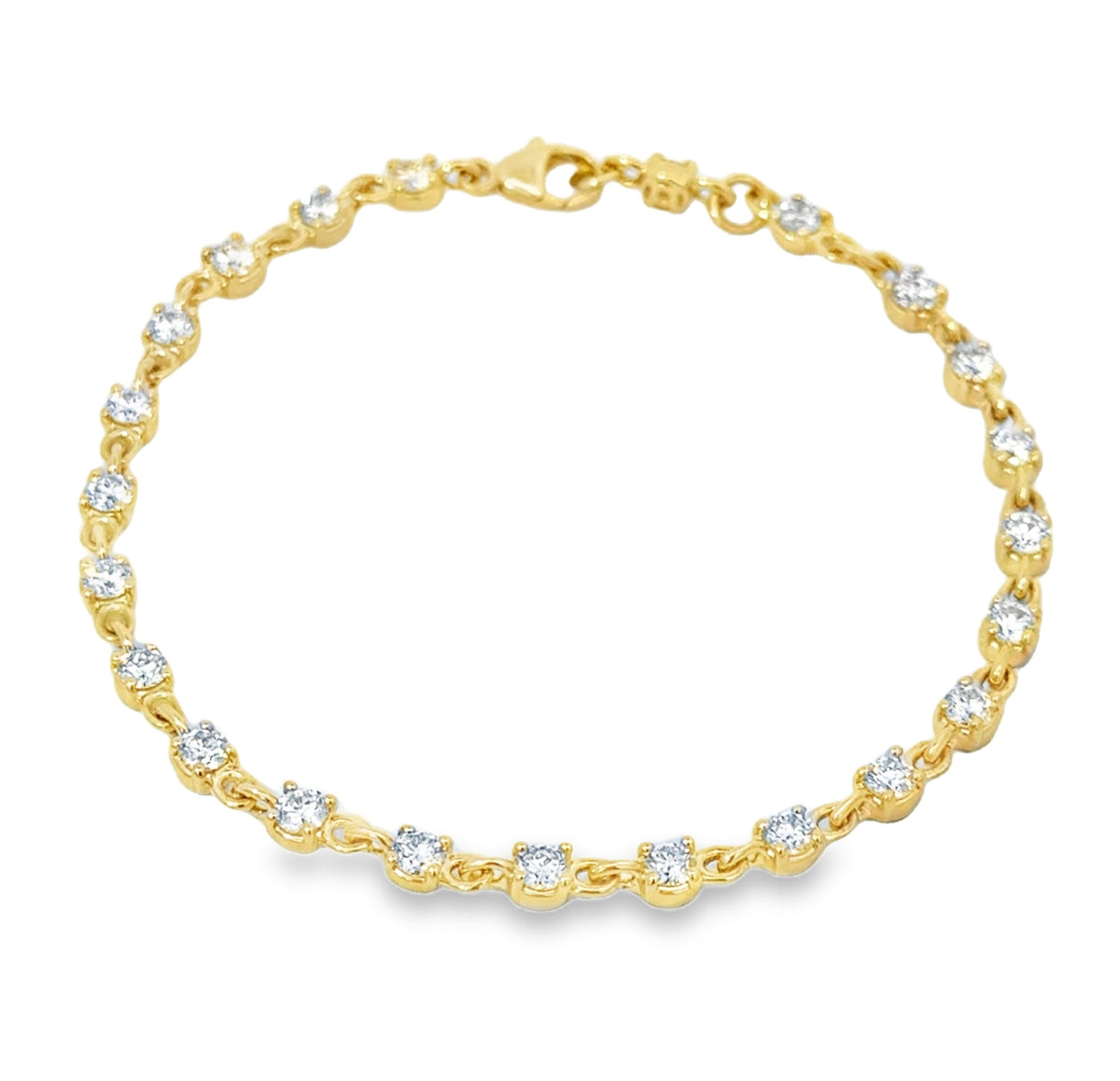 IDD Diamond Link Tennis Bracelet, view 2