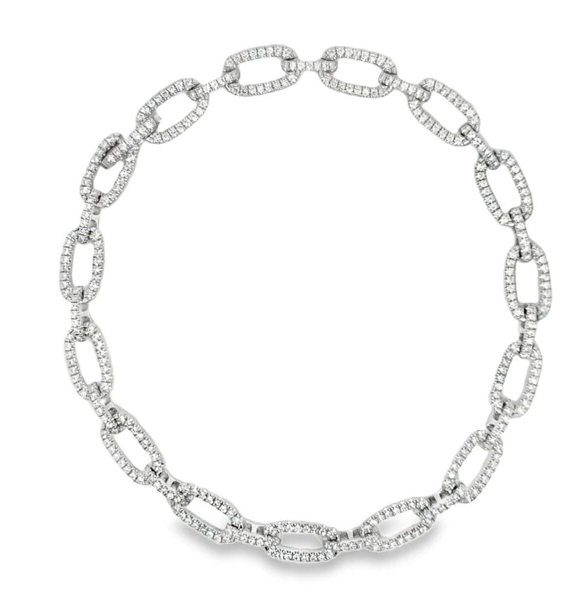 Arya's Collection Diamond Oval Link Bracelet