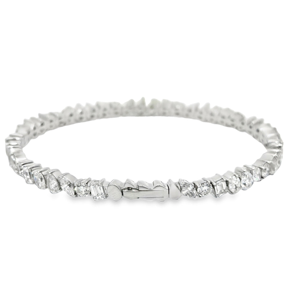 Paramount Gems Flexi Mixed Cut Diamond Bangle, view 3