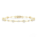 Ashi Diamond Oval Shape Bezel Set Diamond Bracelet