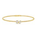 Gemma Couture Emerald Cut and Pear Bezel Flexi Bangle