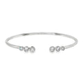 H.J. Namdar Diamond Bezel Open Cuff Bracelet