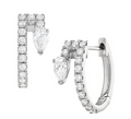 Ashi Diamond Couture Paradox Pear Hoop Earrings