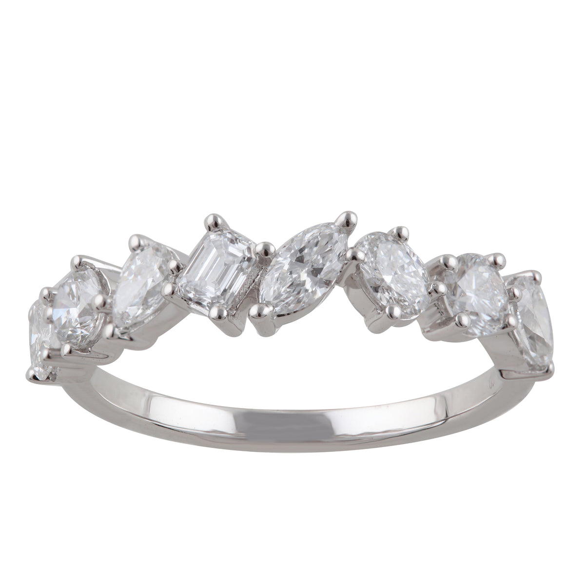 Mercury Ring Lab Grown Mixed Cut Diamond Band