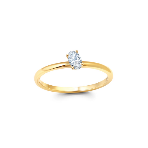 Chatham Created Gems & Diamonds Lab Grown Diamond Stackable Solitaire Ring
