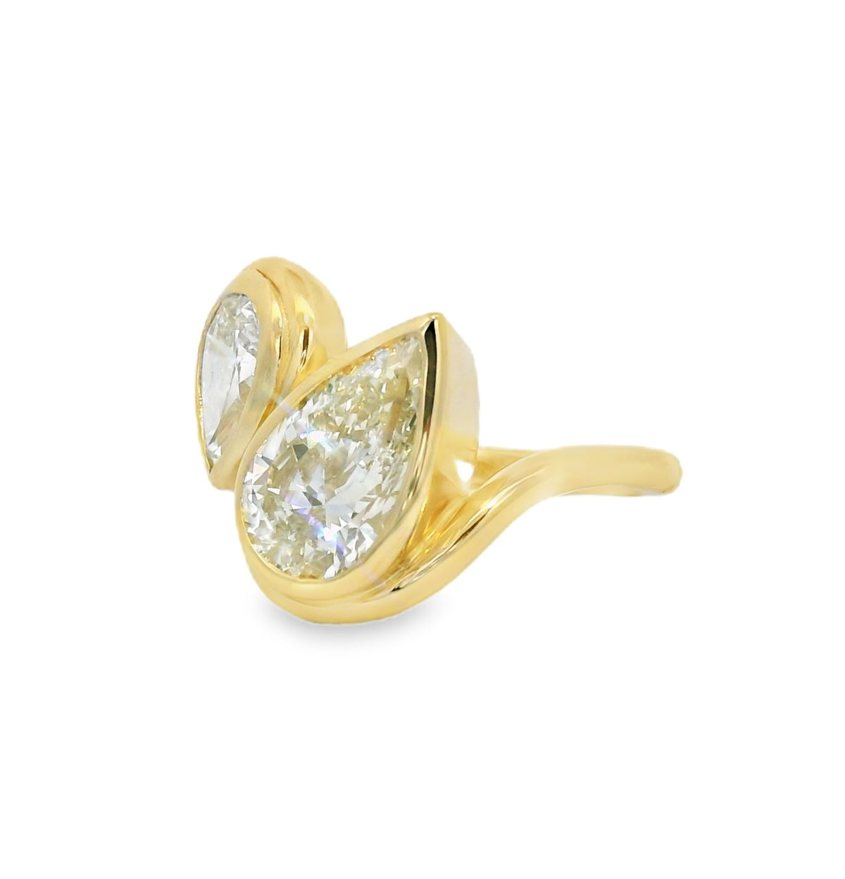 Pear Toi et Moi Ring, view 2