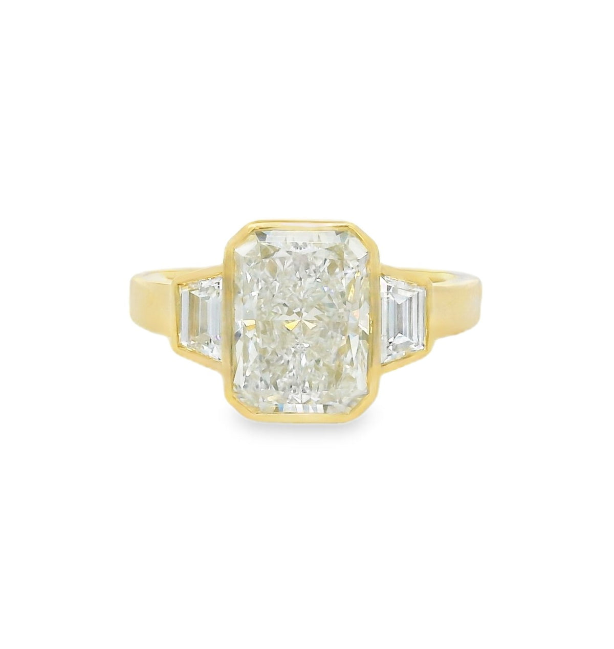 Three Stone Radiant Diamond Ring