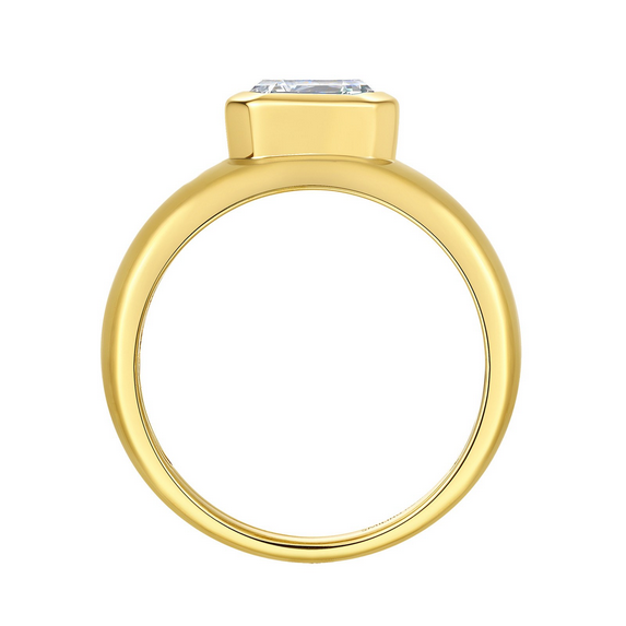 Smiling Rocks Lab Grown Asscher Cut Diamond Ring, view 2