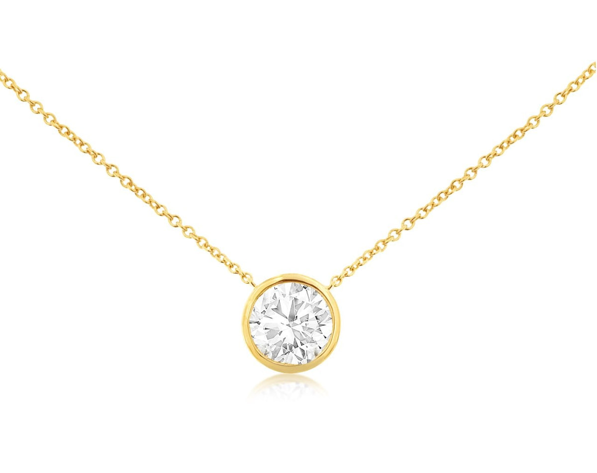 Royal Jewelry Manufacturing Lab Grown Round Diamond Necklace