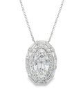 Lab Grown Step Cut Moval Pendant