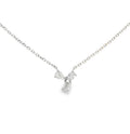 River Blue International Lab Grown Three Stone Necklace