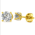 Mercury Ring Lab Grown Round Diamond Stud Earrings