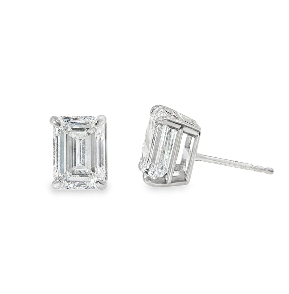 Emerald Diamond Studs