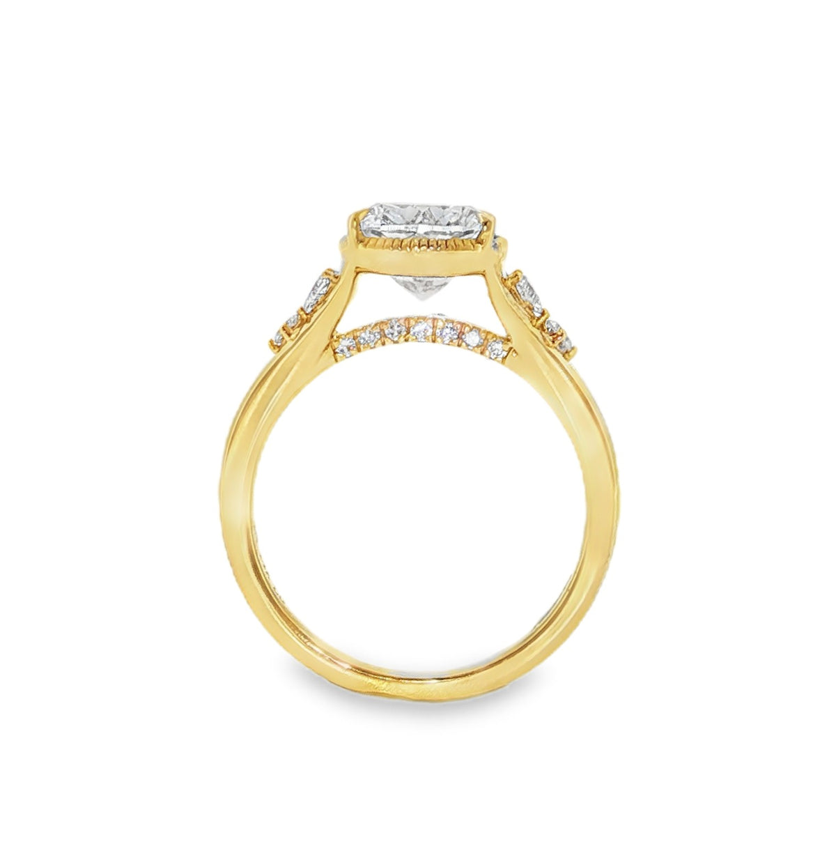 DV Jewelry Lab Grown Engagement Ring, view 3