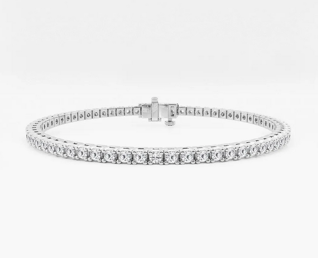 OM Jewelry Lab Grown Round Diamond Tennis Bracelet