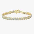 Bezel Multi-Shape Lab Diamond Tennis Bracelet