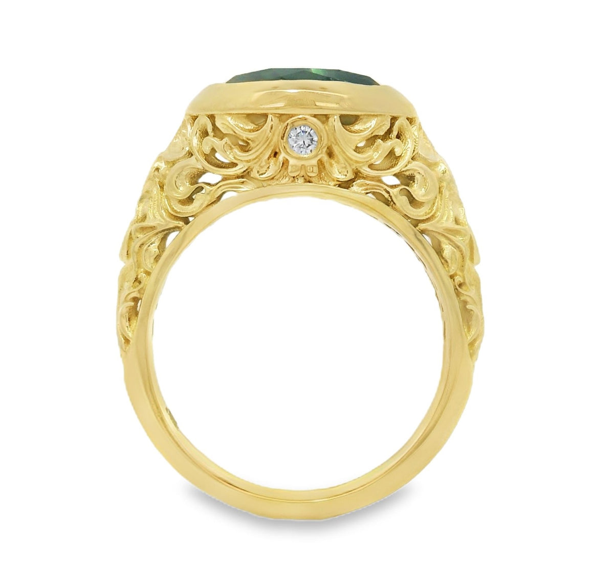 Green Sapphire Fashion Ring, view 2