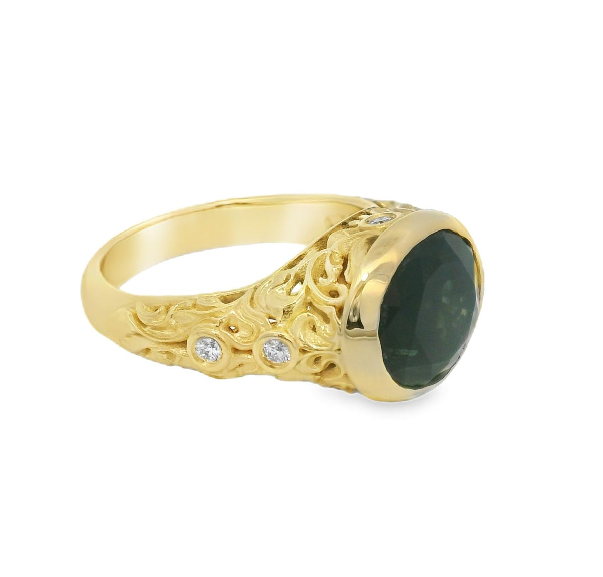 Green Sapphire Fashion Ring, view 4