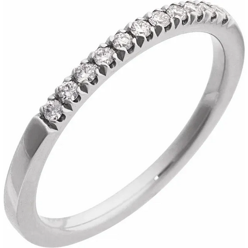 Stuller Settings 14K White Natural Diamond Stackable Ring